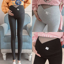 Across V-mallas de maternidad de algodón para mujeres embarazadas, leggings de cintura baja, pantalones ajustados informales, ropa de otoño 2024 - compra barato