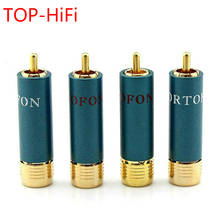 TOP-HiFi 4pcs Gold-plated RCA Plug Ortofon Reference 8NX RCA Connectors for RCA Male Interconnect Audio Cable 2024 - buy cheap