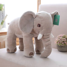 Travesseiro de pelúcia para bebês, boneco infantil de elefante, presente de aniversário, 45cm, brinquedos de pelúcia super macios 2024 - compre barato
