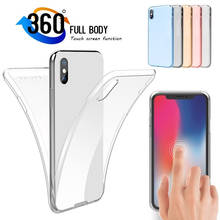 Capa tpu transparente para proteção completa do iphone, capinha 360 compatível com os modelos 5, se, 6, 6s, 7, 8 plus, 11 pro, x, xr, xs, max 2024 - compre barato