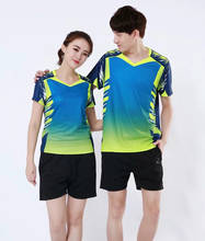 Quick Dry Badminton Sports Suits V-Neck Breathable Sweat Absorption Tennis Sports Sets For Male And Female L960SHD 2024 - buy cheap