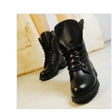 Botas femininas estilo britânico clássico, botas martin para motocicleta com bandagem punk, sapatos impermeáveis, preto, plus 569 2024 - compre barato