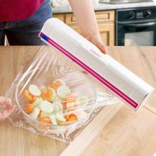 1Pcs Food Wrap Dispenser/Cutter, Foil Cling Film Wrap Dispenser Plastic Sharp Cutter Storage Holder For Kitchen Tool 2024 - buy cheap