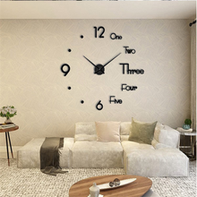 Frameless Diy Wall Mute Clock 3d Mirror Sticker Home Office Decoration Sticker Living Room Wall Decoration 2024 - buy cheap