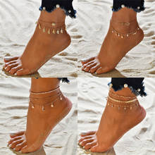KOtik Gold Female Anklets Barefoot Crochet Sandals Foot Jewelry Leg New Anklets On Foot Ankle Bracelets For Women Leg Chain 2024 - buy cheap
