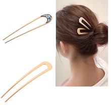 Women Girls U Shape Hair Clip Japan Style Hair Sticks Candy Color Metal Hairpin Women's Hairstyle Tools 2024 - buy cheap
