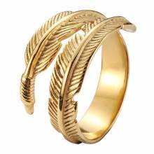 Unisex Dodo Feather Ring 316L Stainless Steel Jewelry Size 6-13 Punk Ring For Gift 2024 - buy cheap