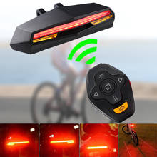 Luz traseira de bicicleta recarregável, lâmpada com luz de freio remota, recarregável por usb, acessórios para bicicleta, led 2024 - compre barato