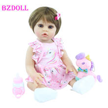19 Inch Full Silicone Reborn Doll For Girl 47 CM Soft Vinyl Body Princess Babies Child Birthday Gift Boneca Bathe Toys 2024 - buy cheap