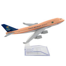 1/400 Boeing 747 Saudi Arabian Airlines Aircraft Model 16cm Alloy B747 Airplane Toy Children Kids Gift for Collection Decoration 2024 - buy cheap