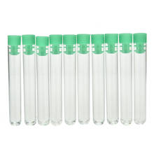 Tubos de teste plásticos claros com tampas Stoppers-12x75mm 10 pçs/set 2024 - compre barato