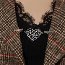 Clips de cuello de cárdigan Vintage para mujer, Clip de broche de hebilla, de cristal brillante, decoración de moda, un par 2024 - compra barato