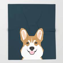 Dog Corgi Cartoon Throw Blanket Cute Kids Design  Corgi Welsh Corgi  Blankets for Beds Christmas Decorations for Home 2024 - buy cheap