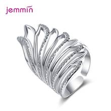 100% Real Solid 925 Silver Angel Wings Ring Gift For Lovers Women Girls Wedding Engagement Jewelry Adjustable Size Open Ring 2024 - buy cheap