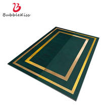 Bubble Kiss Dark Green Golden Stitching Carpets For Living Room Nordic Style Customized Floor Mat Modern Home Bedroom Decor Rugs 2024 - buy cheap
