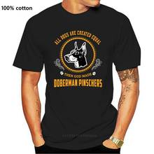 2020 Fashion men T shirt God Made Personality short sleeve Doberman Pinschers  T Shirt 2024 - buy cheap