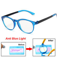 Gafas redondas antideslumbrantes para niños y niñas, lentes transparentes con montura óptica UV400 3-13, bloqueo de luz azul 2024 - compra barato