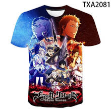 Camiseta de trébol negro en 3D para hombre y mujer, camiseta moderna de Anime para niño y niña, camiseta Guay, camisetas de calle de manga corta Harajuku 2024 - compra barato