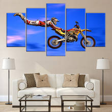 HD Printed motocross jumps Group Painting wall art Canvas Print room decor print poster picture canvas frame 2024 - buy cheap