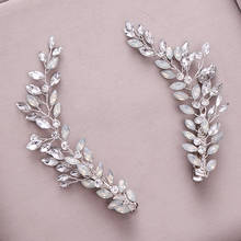 2Pcs Fashion Silver Color Headpiece Crystal Rhinestone Hairgrips Clips Bridal Handmade Headband Jewelry Wedding Hair Accessories 2024 - buy cheap