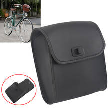 Black Mini Bag Motorcycle Handlebar Sissy Bar Tool Storage Bag PU Leather Fits For Honda Yamaha Folding Bike Scooter Universal 2024 - buy cheap