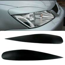 AU04 -for Mitsubishi Lancer Ralliart 2004-2006 Glossy Black Car Sticker Front Headlights Eyebrow Eyelid Trim Cover 2024 - buy cheap