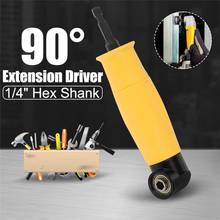 90 Degree Angle Drills Extension Shank Driver Drilling Shank Screwdriver 1/4" Hex Drill Bit Socket Holder For Woodworking Tool 2024 - купить недорого