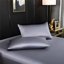 Capa de travesseiro de seda amoreira, capa de travesseiro de seda natural de cor sólida 51x76cm, capa de almofada para cama personalizada em qualquer tamanho 2024 - compre barato