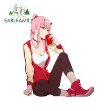 EARLFAMILY 13cm x 11.3cm For Zero Two Motorcycle Car Stickers Anime Decal Waterproof Vinyl Car Wrap Scratch-Proof Decoration 2024 - buy cheap