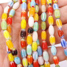 Colorful Millefiori Jewelry Bead 5x8mm 42pcs/lot Rainbow Lampwork Loose Spacer Bead for Handmade Jewelry Bracelet Pendant Making 2024 - buy cheap