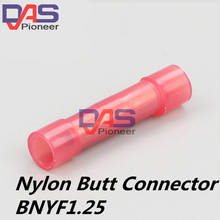 BNYF1.25 Red Nylon Insulated Butt Connectors and Splices For 0.5-1.5mm2 , 22-16 AWG Wire 2024 - buy cheap