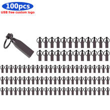 100pcs/ metal pendrive Usb flash drive 16gb 32gb 64gb 128gb usb 2.0 wholesale cle usb 8gb 4GB pen drive Custom logo Gift usb key 2024 - buy cheap