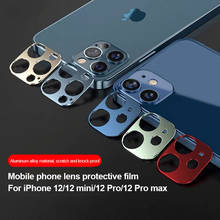 Película de liga de alumínio para iphone 2021, protetor traseiro de metal para lentes de câmera para iphone 12 mini pro max, iphone 12, proteção para lente da câmera 2024 - compre barato