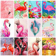 5D DIY Diamond Painting Flamingo Full Square Diamond Embroidery Animals Cross Stitch Handmade Art Home Decoration 2024 - buy cheap