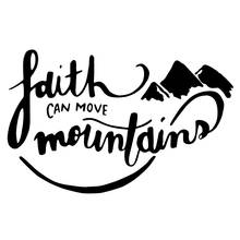 17*10.8cm Faith Can Move Mountains Vinyl Sticker Fashion Personality Creativity car stickers and decals funny 2024 - buy cheap