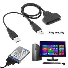 High Speed USB 2.0 SATA 7+15Pin Adapter Converter Cable for 2.5inch HDD Laptop Hard Disk Disk Drive Computer Cables Connector 2024 - buy cheap