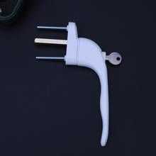 White Aluminum Alloy Window Handle with Locks Universal Door Handle Key Locking for Double Glazing Door Turning 2024 - buy cheap