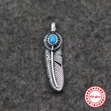 S925 sterling silver pendant personality classic fashion style feather brass bird logo 2018 new send love jewelry gift 2024 - buy cheap