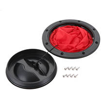 High Quality 6 Inch Kayak Boat Marine Hatch Cover Deck Plate With Red Storage Bag Black Rotate For Kayak Rowing Boat Accessories 2024 - buy cheap