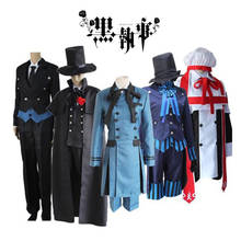 Black Butler Kuroshitsuji Ciel Phantomhive Cosplay Costume Men Women Emboitement Sebasti Aristocrat Cos Wig 2024 - buy cheap