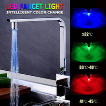 Light-up LED Water Faucet Changing Glow Kitchen Shower Tap Water Saving Novelty Luminous Faucet Nozzle Head Bathroom Light Home 2024 - buy cheap
