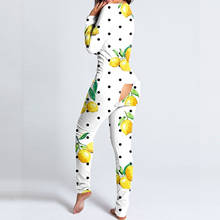 Winter Women's Leisure Fashionable Button-Down Fruit Funny Printing Functional Buttoned Flap Adults Sexy Comfortable Jumpsuit 2024 - buy cheap