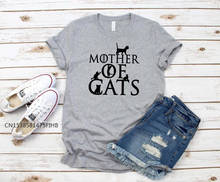 Mother Of Cats Print Women Basic Tshirt Premium Casual Funny T Shirt Gift 90s Lady Yong Girl Drop Ship 2024 - buy cheap