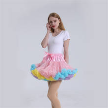 Colorful Women Tutu Skirts Ruffle Pleats 3-Layer Tulle Girls Petticoat Underskirt Pink Lolita Cosplay Performance Dresses 2024 - buy cheap