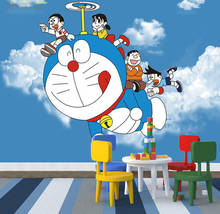 Milofi Custom 3D Wallpaper Mural 3d Cartoon Doraemon Wallpaper Boy Bedroom Girl Room Background Decorative Painting 2024 - buy cheap