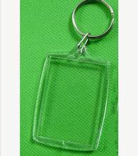 5pcs  New Arrival Brief Transparent Blank Insert Photo Picture Frame Key Ring Chain Split Ring Car Keyring Wholesale 2024 - buy cheap