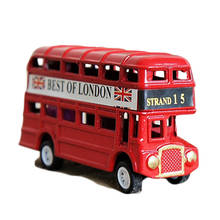 Vintage British Europe Bus Model Miniature Red Green Pencil Sharpener London Metal Retro Home Decoration Antique Children Toy 2024 - buy cheap