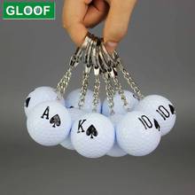 1Pcs 42.7mm Golf Practice Balls With Keychain, Synthetic Rubber Golf Balls Golf Gift Ball Golfer Accessories 2024 - buy cheap