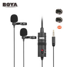 BOYA BY-M1DM  4m Cable Dual-Head Lavalier Lapel Clip-on Microphone for DSLR smart phone Camcorders Recording VS BY-M1 2024 - buy cheap