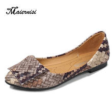 MAIERNISI-zapatos planos de colores mixtos para mujer, zapatillas informales, bonitos y cómodos, de talla grande 35-46 2024 - compra barato